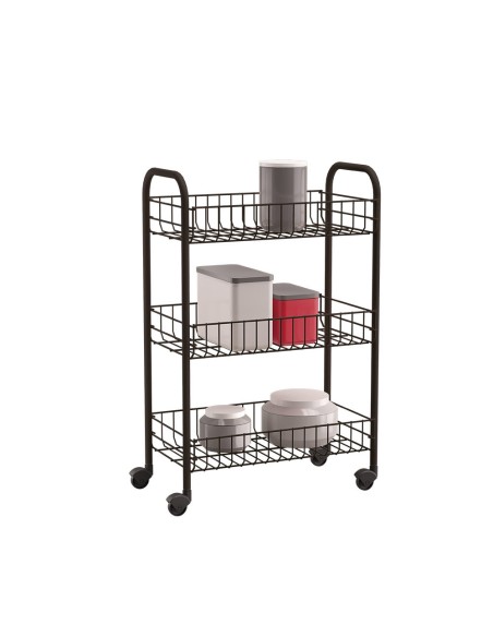 Carrito multiuso 3 estantes 'siena' aniversario negro