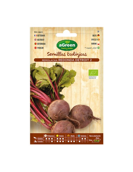 Sobre con semillas eco de remolacha detroit agreen