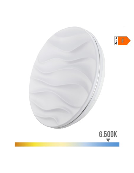 Aplique super led de superficie modelo desert 12 w 6500 k 1160 lm ø27 x 6 cm