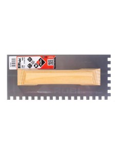 Peine acero 28cm. (8x8) mango madera cerrado 65984 rubi 2