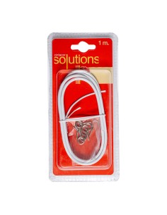 Cable plastificado blanco (gusanillo) 1m portavisillo pv024 cintacor - storplanet 2