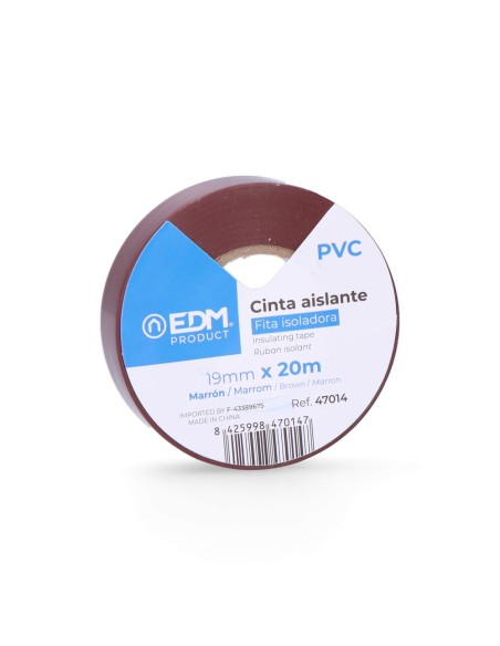 Cinta aislante calidad "supra" marron 20 m x 19 mm
