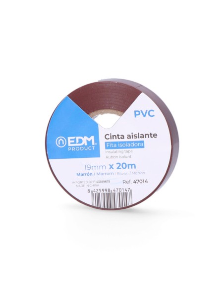 Cinta aislante calidad "supra" marron 20 m x 19 mm