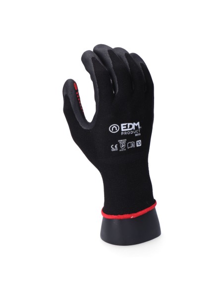 Guante industria metalúrgica nylon, fibra lycra ® recubierto de nitrilo talla 8