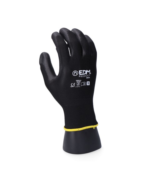 Guante jardín agricultura poliéster recubierto de poliuretano talla 9