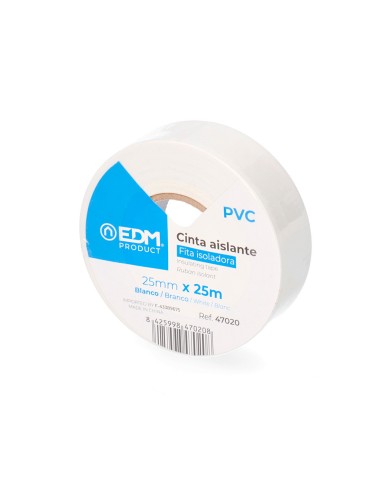 Cinta aislante calidad "supra" blanca 25 m x 25 mm