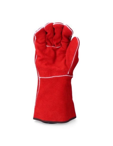 Guante para soldadores piel serraje cosido hilo para-aramida talla 10