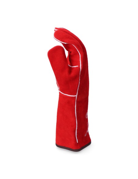 Guante para soldadores piel serraje cosido hilo para-aramida talla 10