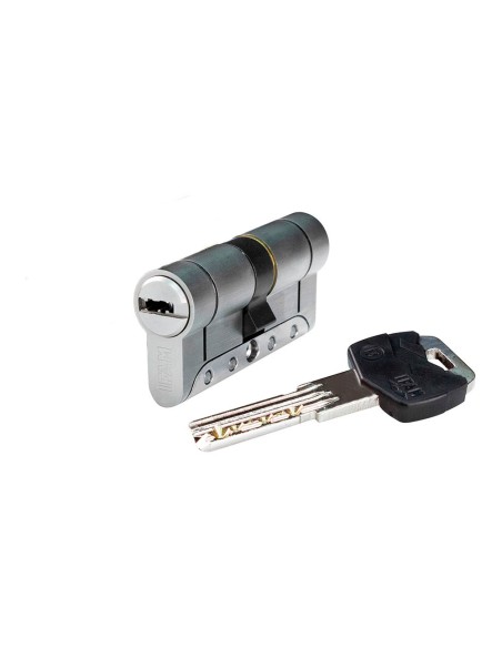 Cilindro iridium m irm3030nc. níquel 60mm (30+30mm) leva corta 13mm con 5 llaves de seguridad. ifam
