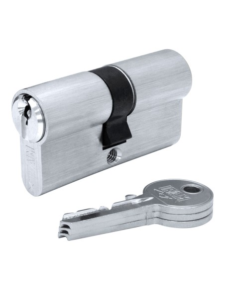 Cilindro f5s3030nc níquel 60mm (30+30mm) leva corta 13mm. con 3 llaves de serreta. ifam