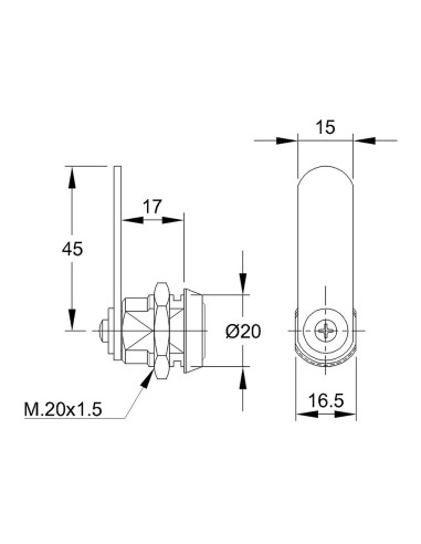 Cerradura 111 f. niquel. lengüeta recta de...