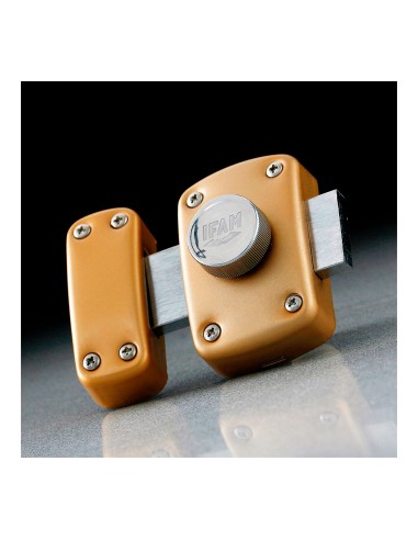 Cerrojo b5/50. acabado latonado. con 3 llaves...