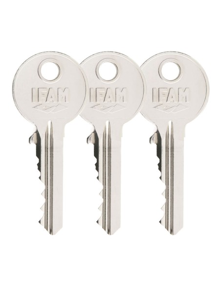 Cerrojo b5/50. acabado latonado. con 3 llaves de serreta. ifam