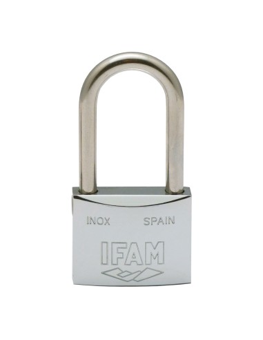 Candado inoxidable 30al 30mm con 2 llaves. arco largo. ifam