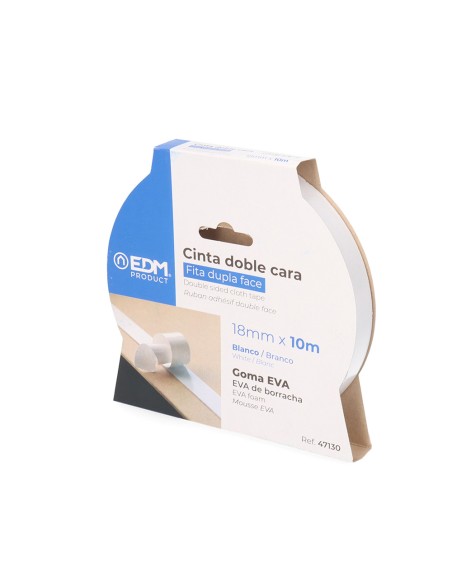 Cinta doble cara blanco 10 m x 18 mm