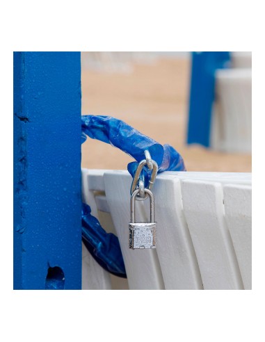 Candado inoxidable 50al 50mm con 2 llaves. arco...