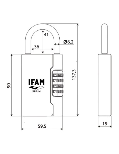 Guardallaves con arco g3 ifam