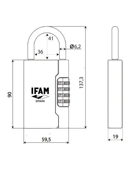 Guardallaves con arco g3 ifam