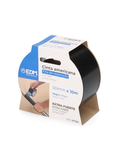 Cinta multiuso americana 10m x 50mm negro