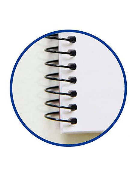 Cuaderno de tapa blanda enri espiral din a5 cuadriculado colores surtidos