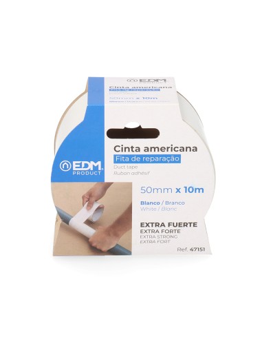 Cinta multiuso americana 10m x 50mm blanca