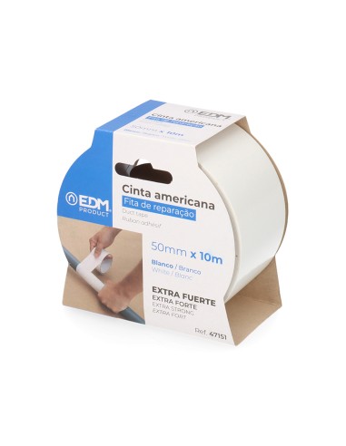 Cinta multiuso americana 10m x 50mm blanca