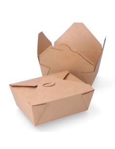 Caja de cartón biodegradable para comida 19,7x14x6,4cm (3 unid.)