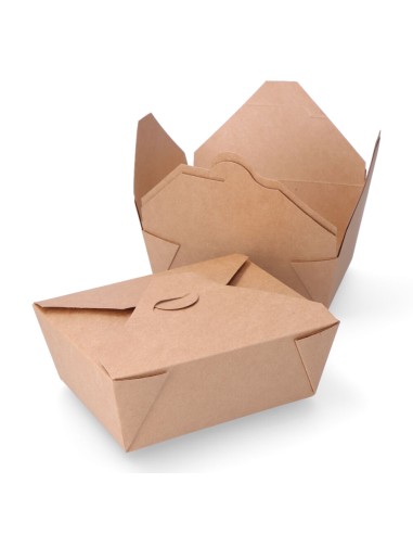 Caja de cartón biodegradable para comida 19,7x14x6,4cm (3 unid.)