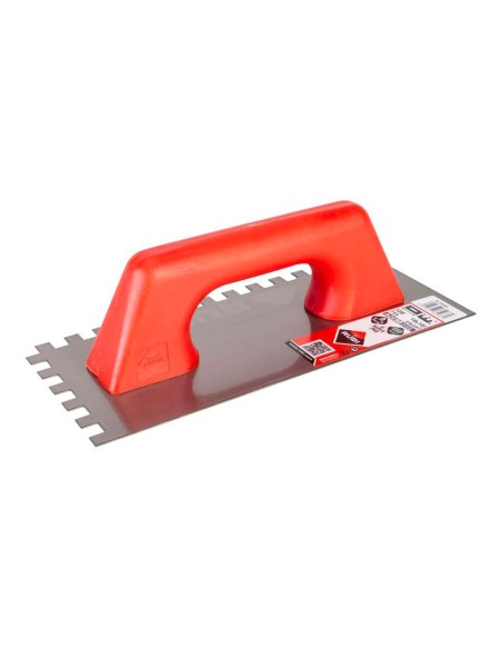 Peine acero 28cm. (10x10) mango plástico cerrado 65968 rubi