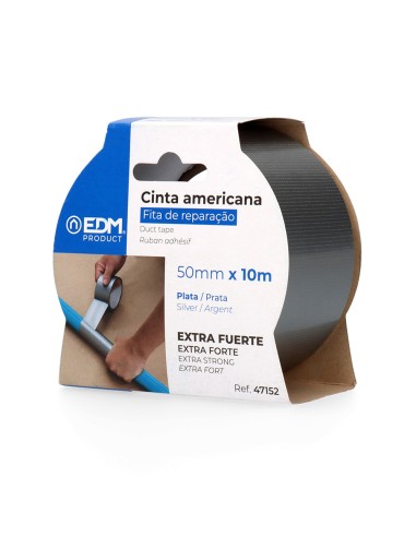 Cinta multiuso americana 10m x 50mm plata