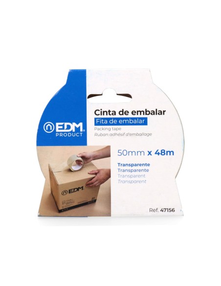 Cinta de embalar transparente 48 micras 48m x 50mm