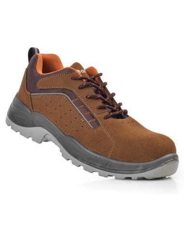 Zapatos de seguridad lusitania microfibra serraje marrón s1p metalfree src talla 37