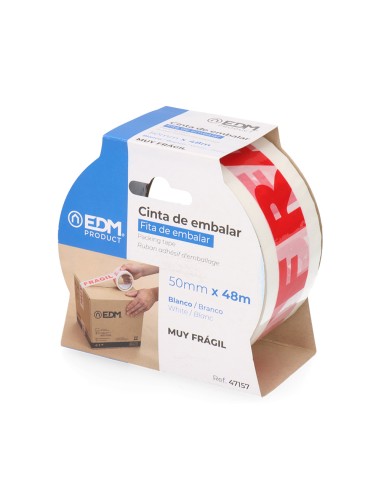 Cinta de embalar "muy frágil" 48 micras 48m x 50mm