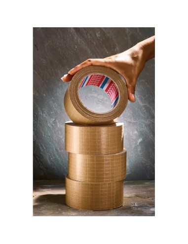 Tesapack paper con filamentos marron 25m x 50mm...