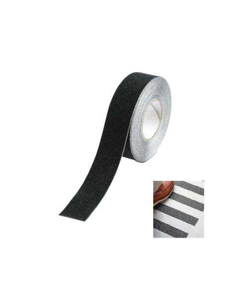 Cinta antideslizante negra 15 m x 25 mm