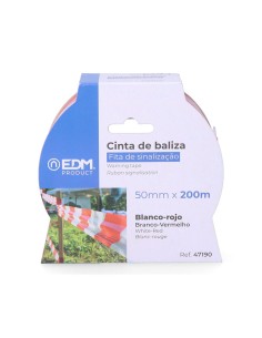 Cinta de baliza blanca/roja 200m x 50mm 2