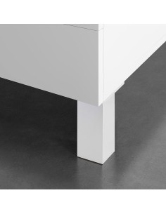 Pata esquinera cuadrada de abs en color aluminio mod.972. dimensiones 4,2x4,2x10cm rei 2