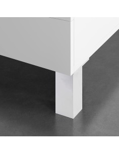 Pata esquinera cuadrada de abs en color aluminio mod.972. dimensiones 4,2x4,2x15cm rei 2