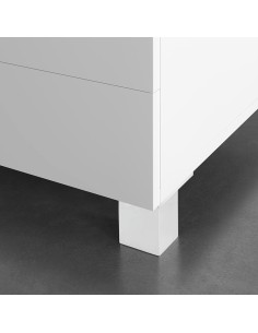 Pata esquinera cuadrada de abs en color aluminio mod.972. dimensiones 4,2x4,2x6cm rei 2