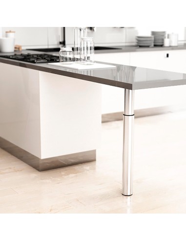 Pata extensible cilíndrica de acero en acabado...