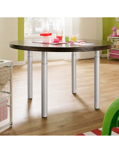 Pata extensible cilíndrica de acero en color...