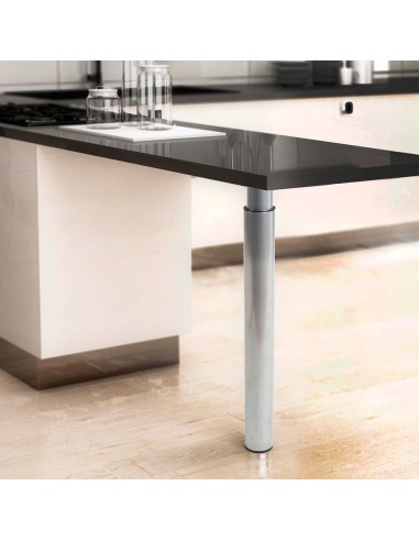 Pata extensible cilíndrica de acero en color...