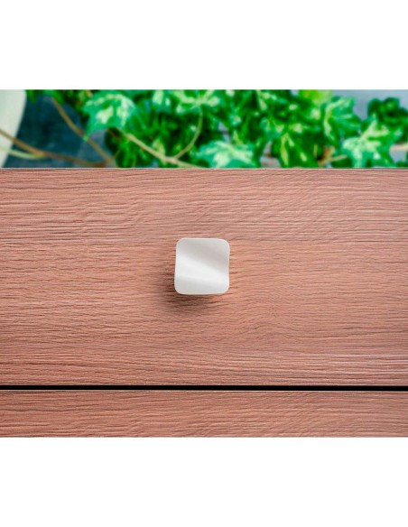 Blister con 4 pomos metálicos para mueble, con acabado blanco mate mod. 749 32x32mm rei