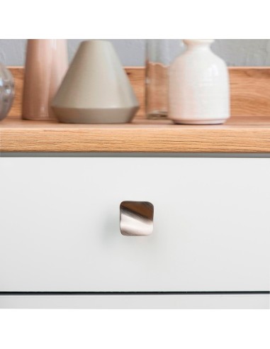 Blister con 4 pomos metálicos para mueble, con...