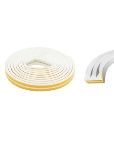 Burlete caucho tipo e blanco 6m x 9mm