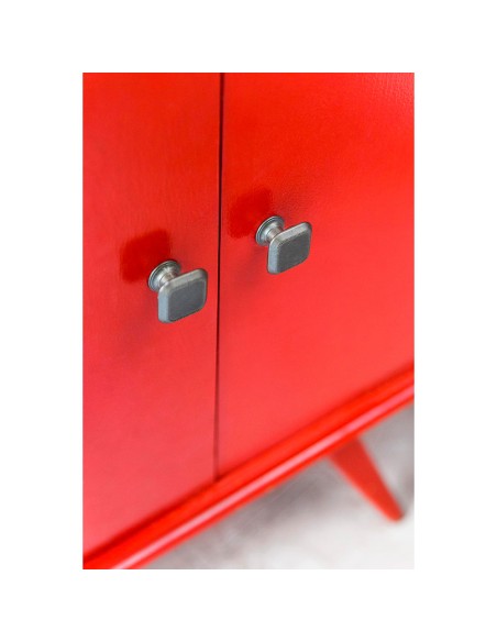 Blister con 4 pomos metálicos para mueble, con acabado plata vieja mod. 3120 30x30mm rei