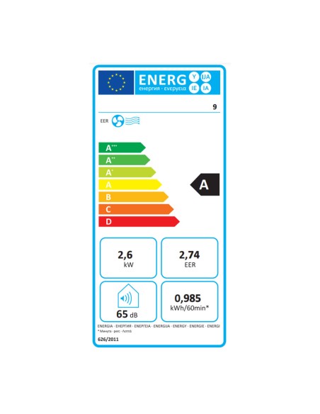 Aire acondicionado portátil solo frio 9000btu/hora 1.000w fulmo