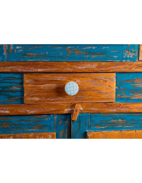 Blister con 4 pomos redondos para mueble fabricado en madera acabado gris mod. e225 ø38mm rei