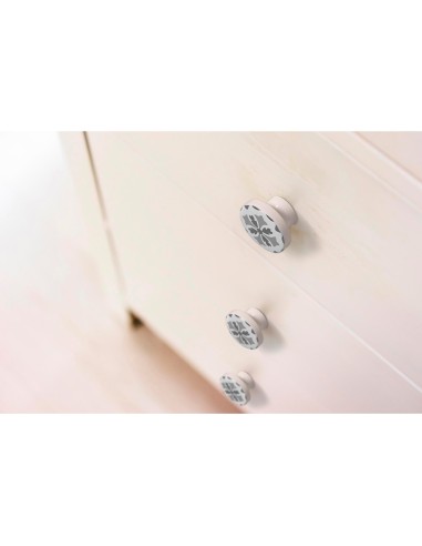 Blister con 4 pomos redondos para mueble...