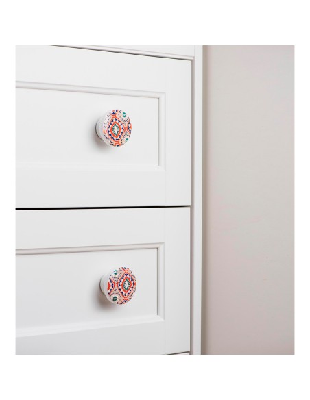 Blister con 2 pomos redondos para mueble fabricado en madera acabado decorativo mod. e292 ø38mm rei